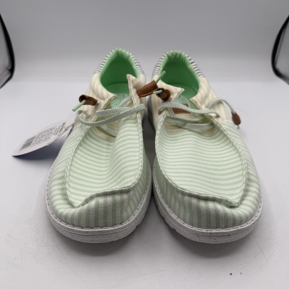 Hey Dude Wally Tri Nu Prep Shoes Mens Sz 13 Green Ash/Yellow SLip On Loafers NWT main image 5